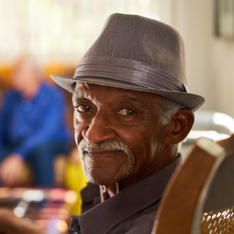 Older man in hat